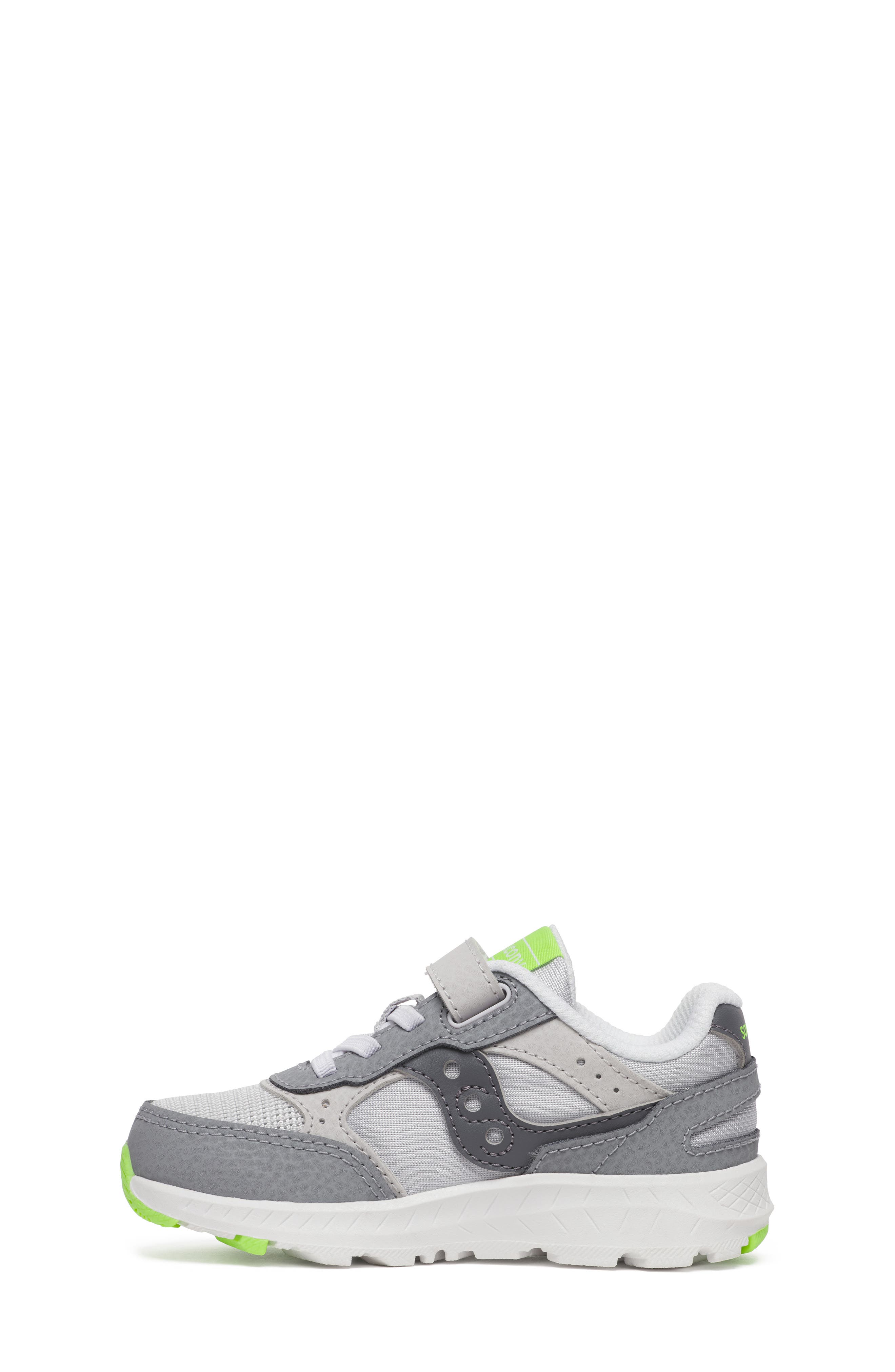 Saucony Kids' Eclipse Sneaker, Alternate, color, White/ Grey/ Lime