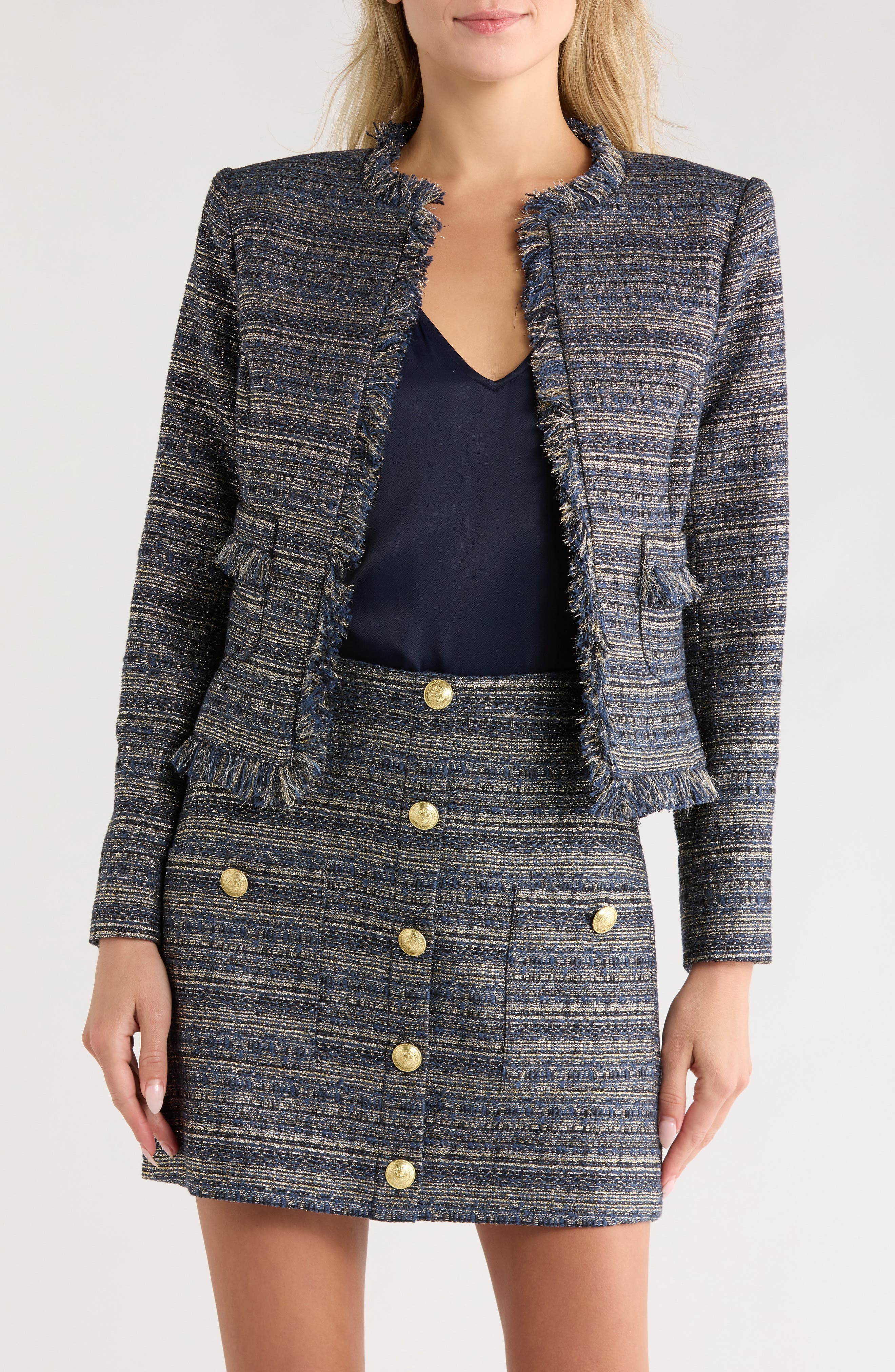 L'AGENCE Angelina Tweed Jacket