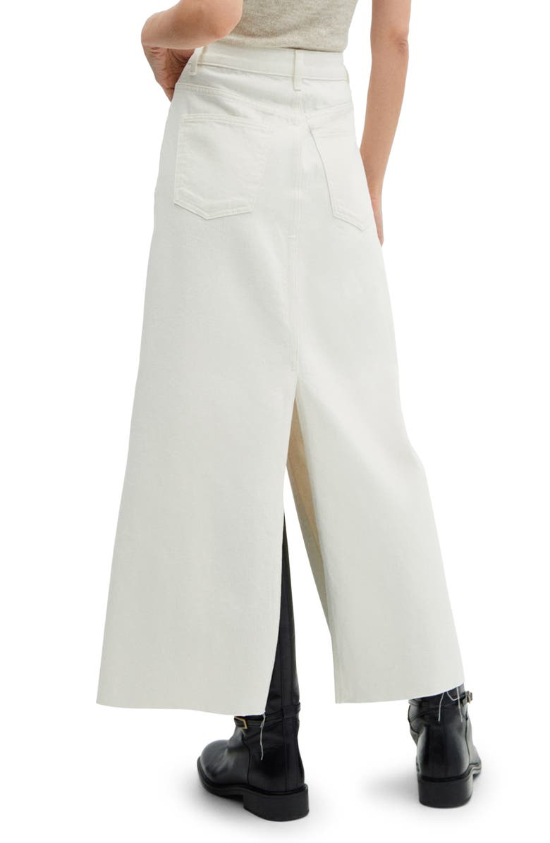 MANGO Slit Detail Denim Maxi Skirt, Alternate, color, 