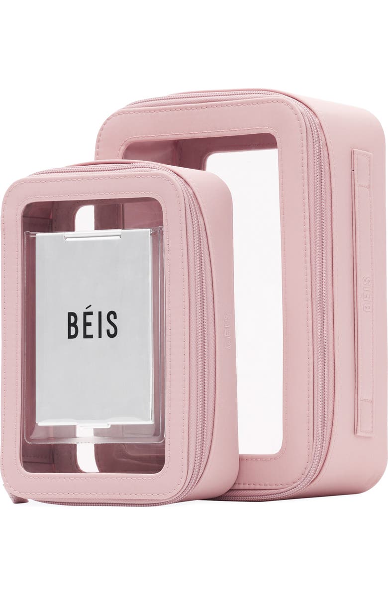 Béis The In-Flight Set of 2 Cosmetics Bags, Alternate, color,