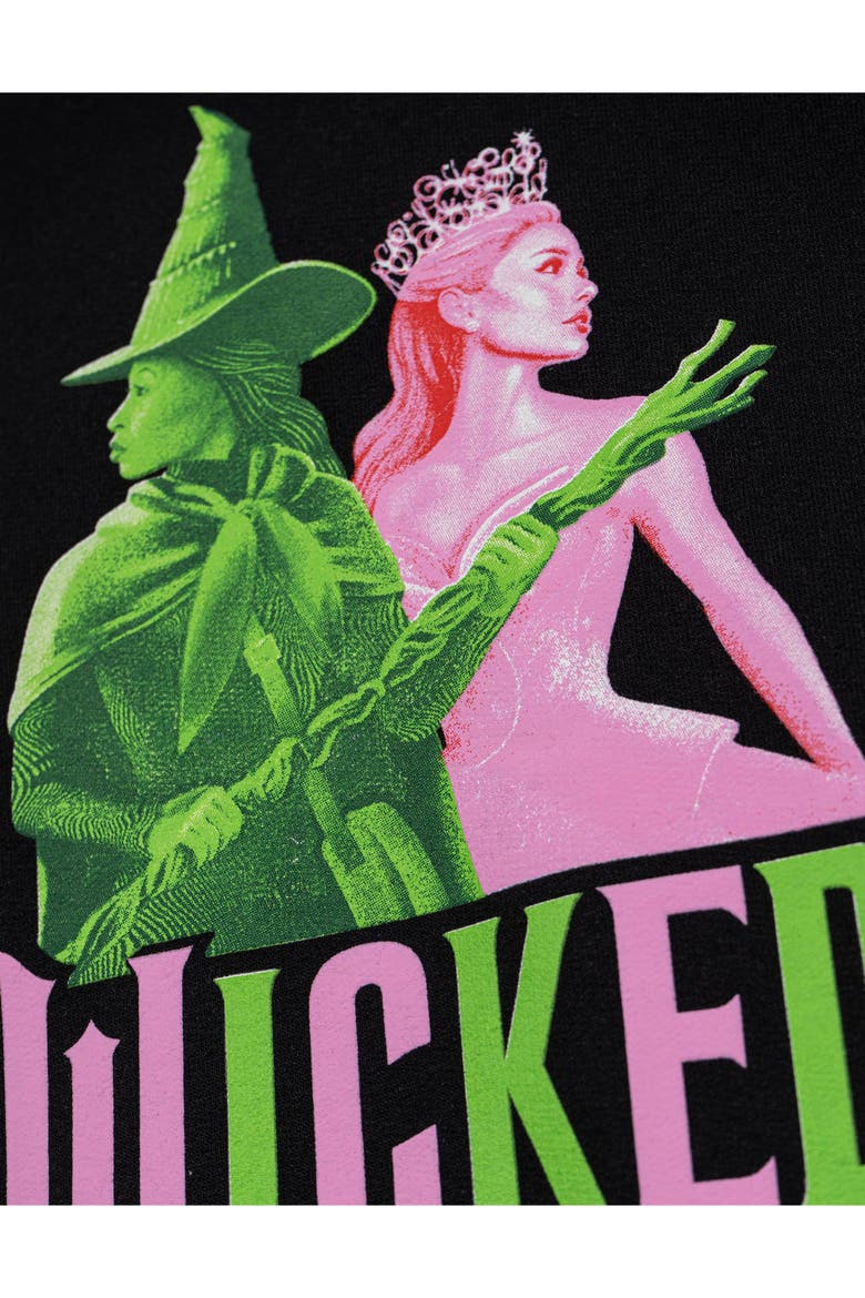 Pullover Hoodie, Alternate, color, Black Glinda Elphaba