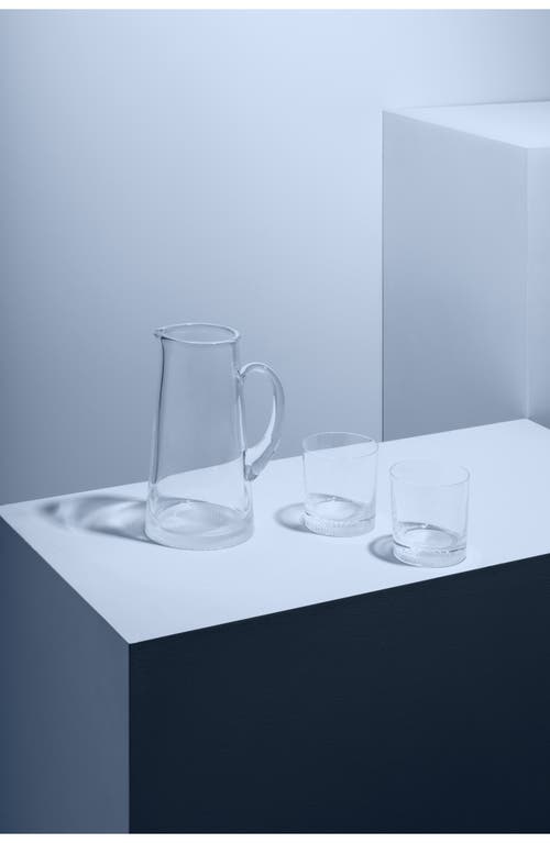 Kosta Boda Dnu Limelight Jug & 2 Double Old Fashioned Glasses Gift Set Monogram (a-z) In Clear