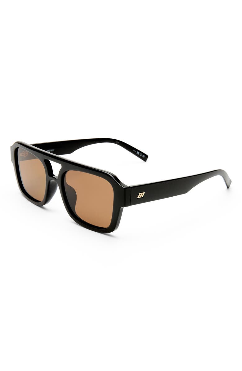 Le Specs Subzero 54mm Polarized Aviator Sunglasses, Alternate, color, Black / Brown Mono Polarized