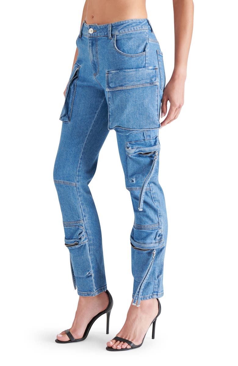Steve Madden Duo Skinny Cargo Jeans, Alternate, color, 