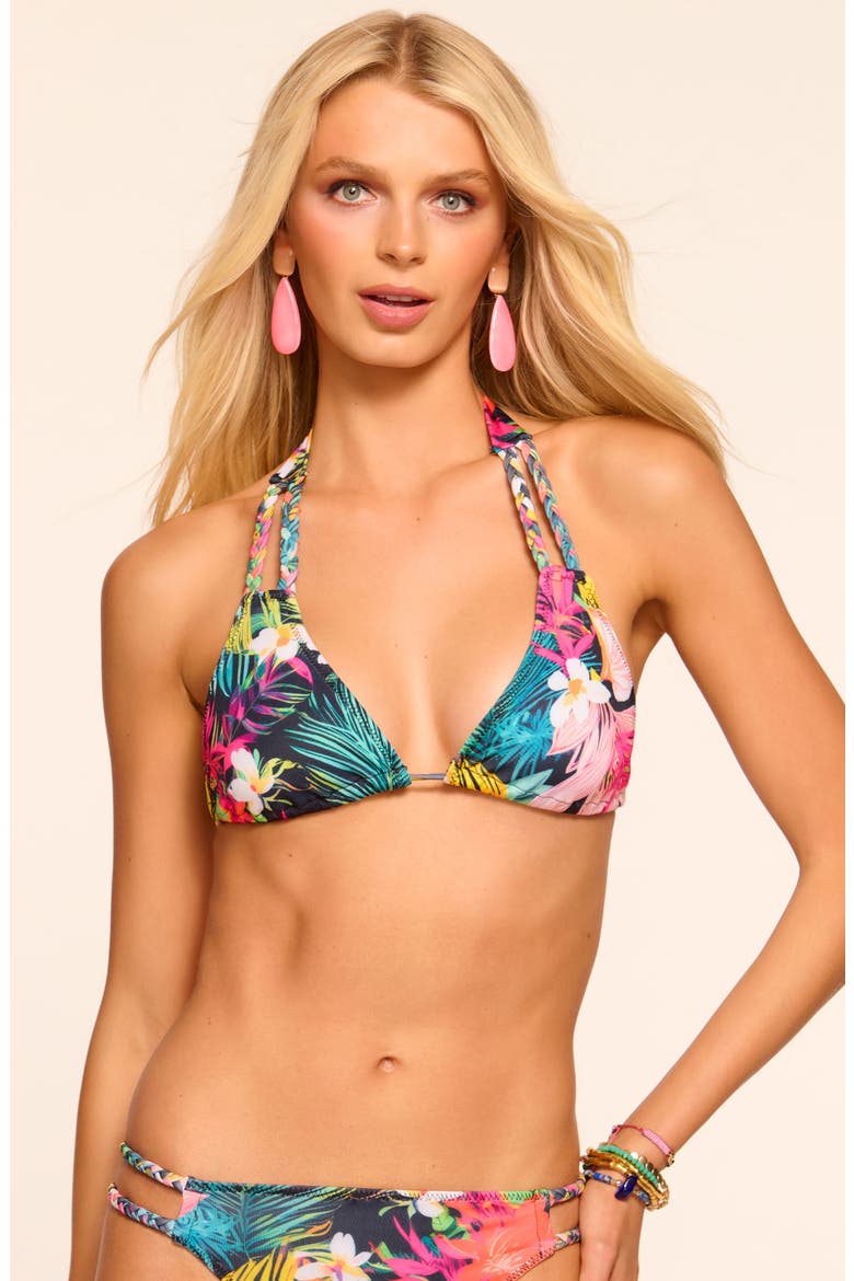 Palm Jane Halter Bikini Top, Alternate, color, MULTI COMBO BLUE