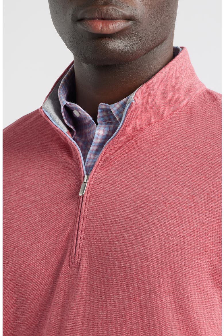 Comfort Interlock Quarter Zip Pullover, Alternate, color, CHILI RED