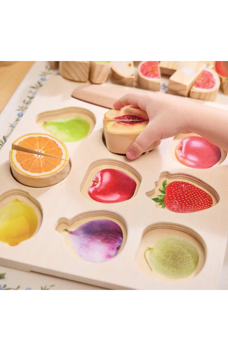 Kaplan Early Learning Company Wooden Slice & Match Fruit Puzzle, Alternate, color, 