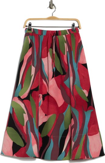 Tie Waist Midi Skirt