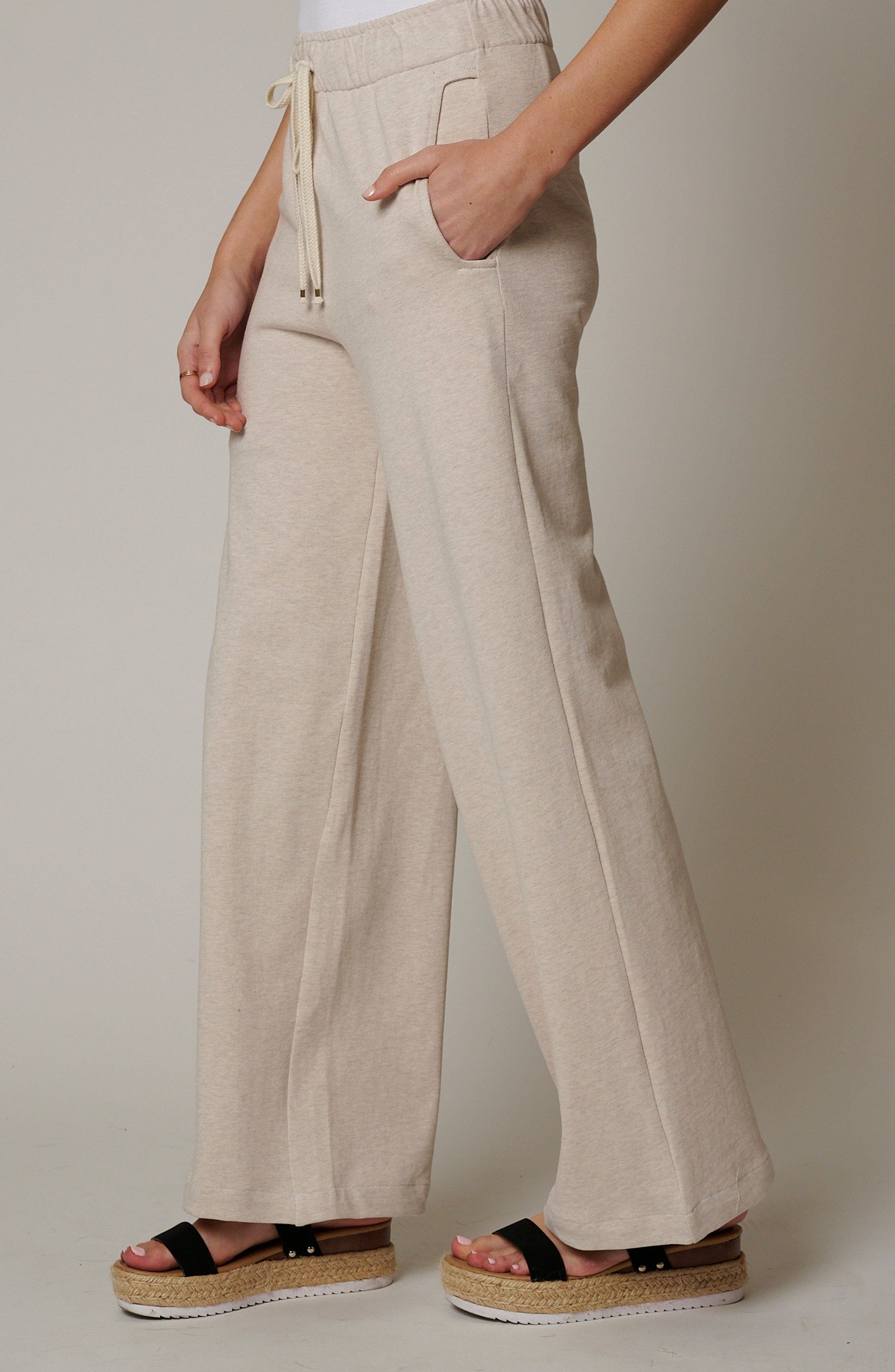 Leisure Lab Womens Cotton Lounge Pant In Neutral
