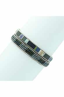 OLIVIA WELLES Sadie Magnetic Beaded Wrap Bracelet