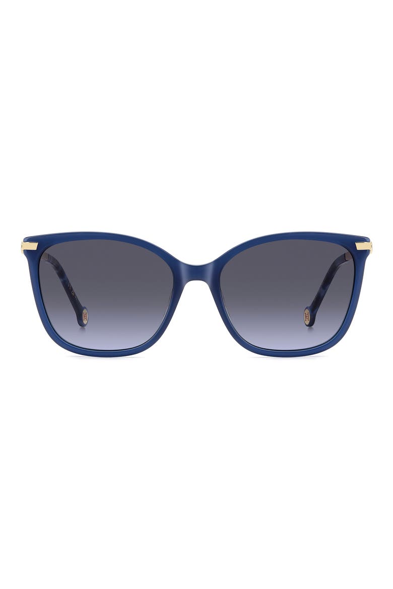 Her 55mm Gradient Rectangular Sunglasses, Main, color, BLUE