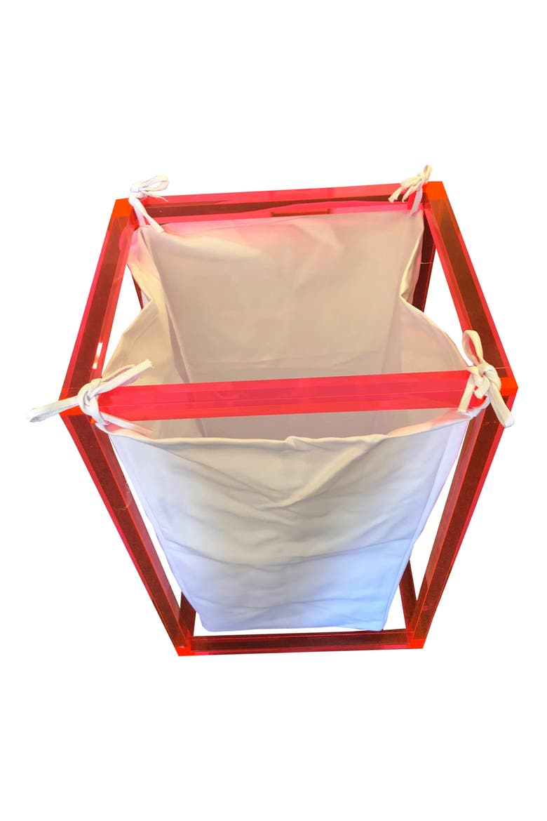 Lucite Hamper, Main, color, HOT PINK