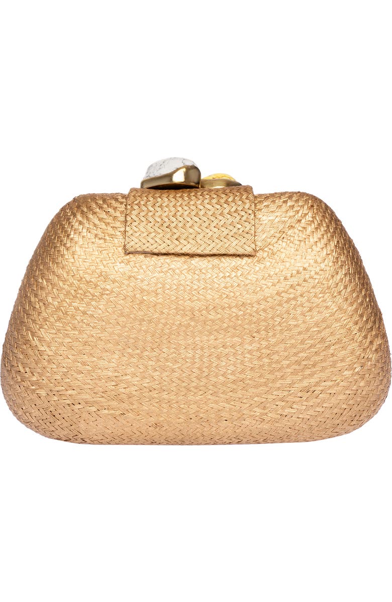 Rafe New York Tamu Bean Clutch, Alternate, color, Gold
