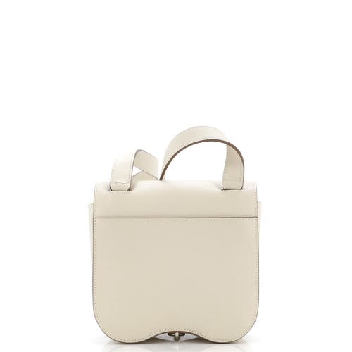 Pre-owned Hermes Hermes Della Cavalleria Shoulder Bag Epsom Mini In White