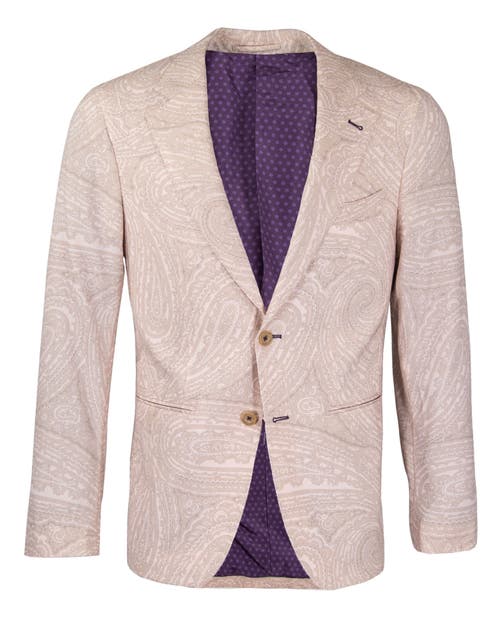 Lords Of Harlech Judd Fully Lined Tailored Wool Blazer In Gray