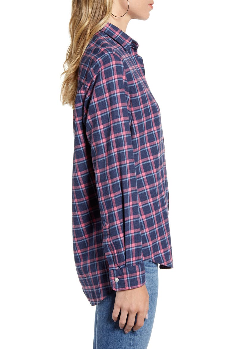The Hero Feathered Flannel Shirt, Alternate, color, LESLIE