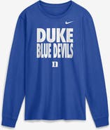 Nike Men's Nike  Royal Duke Blue Devils 2026 Sideline Slogan Dri-FIT Long Sleeve T-Shirt