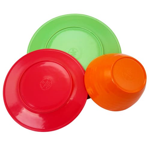 Gibson Home Brist 12 Piece Melamine Dinnerware Set In Multi