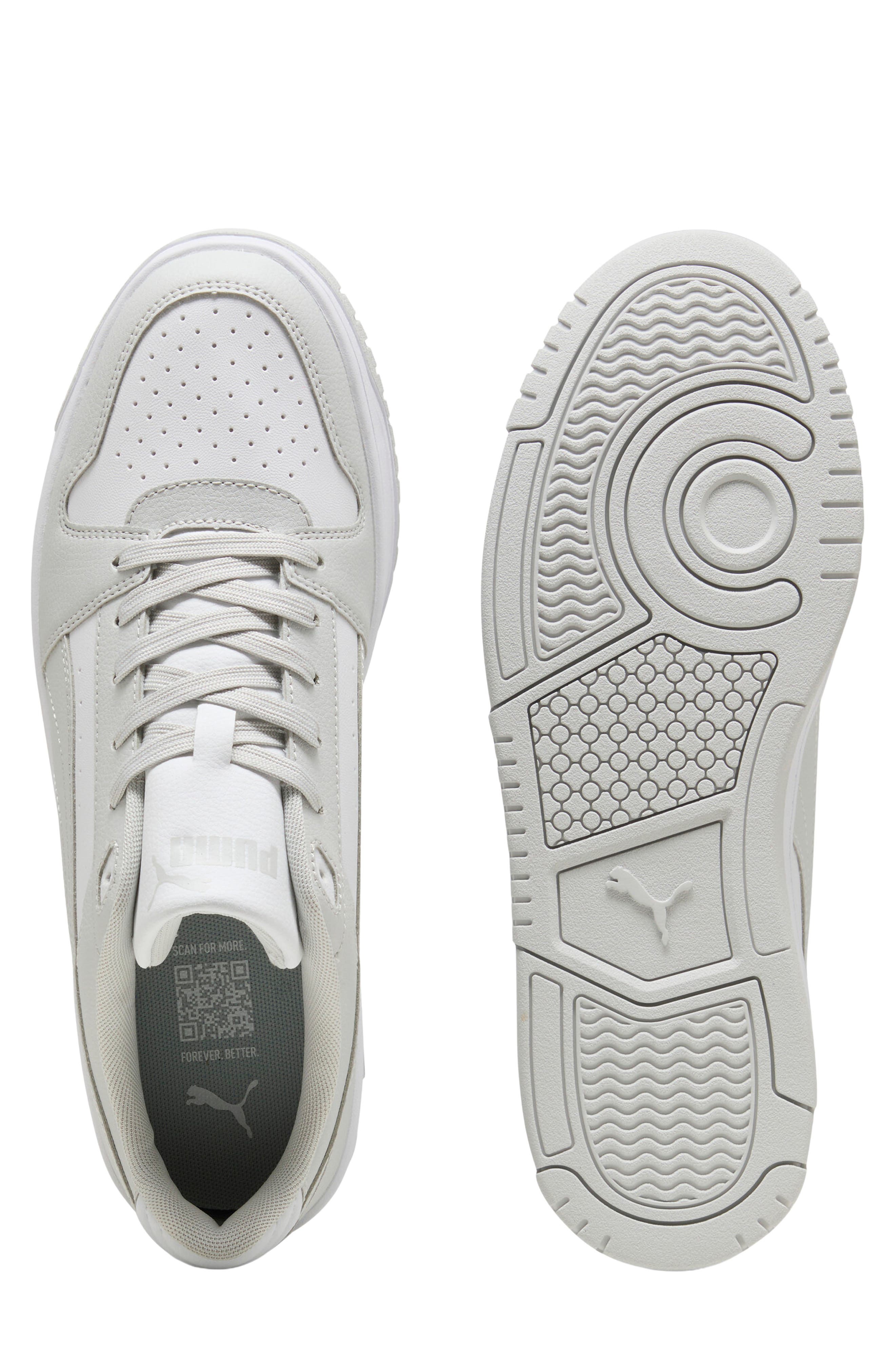 Rebound Slam Lo Sneaker, Alternate, color, GLACIAL GRAY/ PUMA WHITE