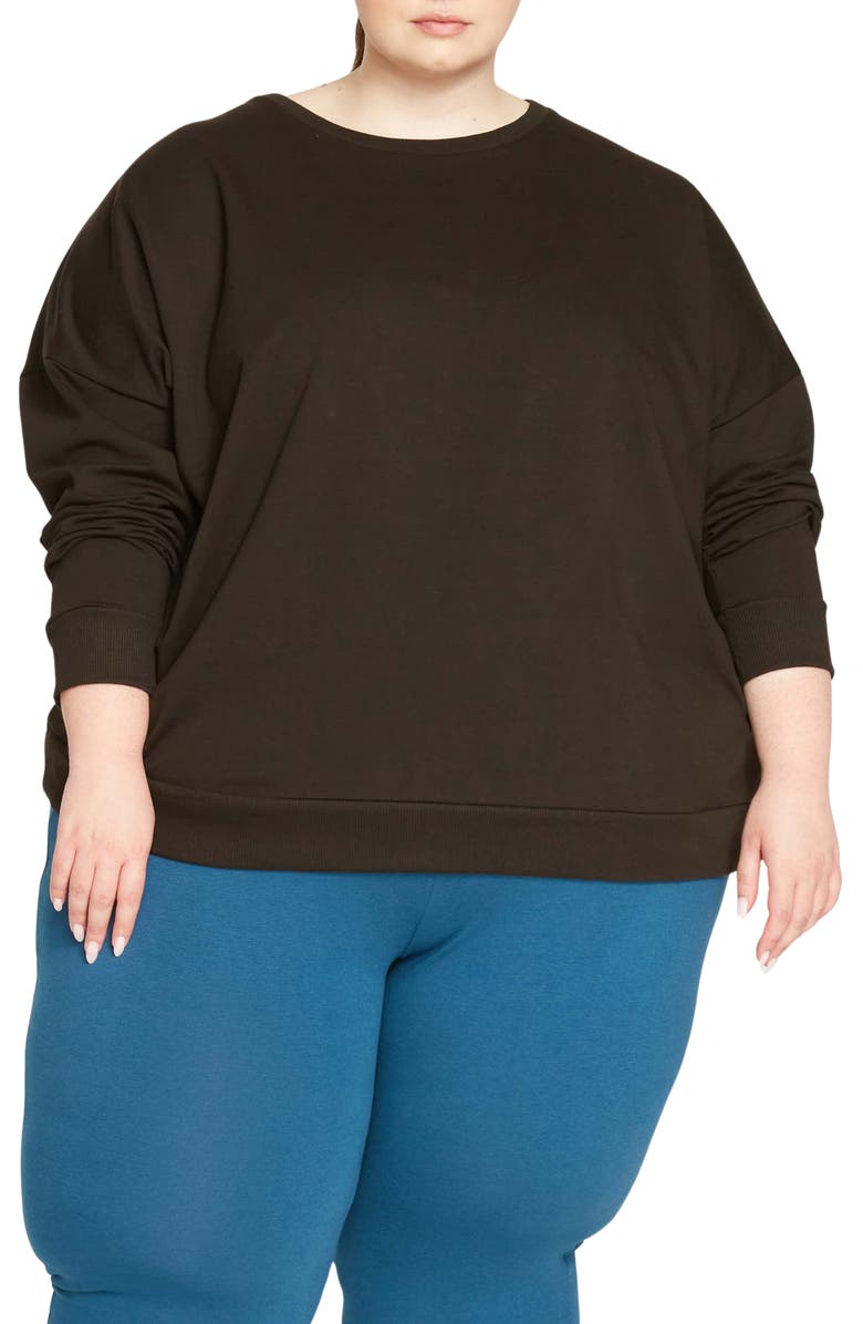 Universal Standard Lauren Classic Sweatshirt, Main, color, Black
