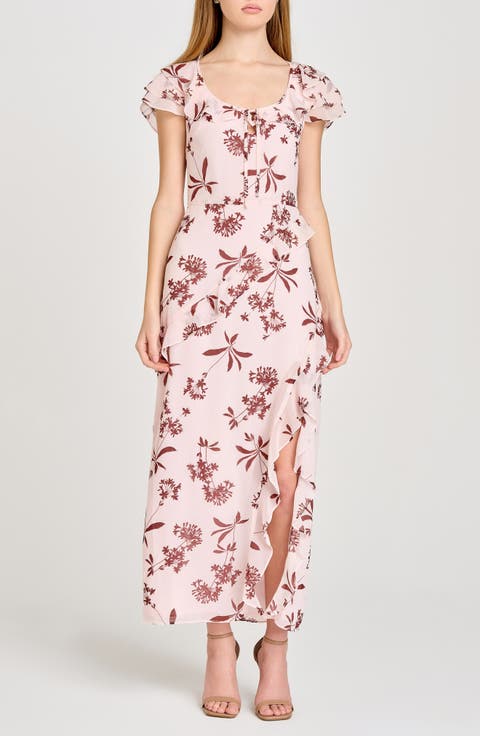 Violetta Floral Ruffle Sleeve Dress