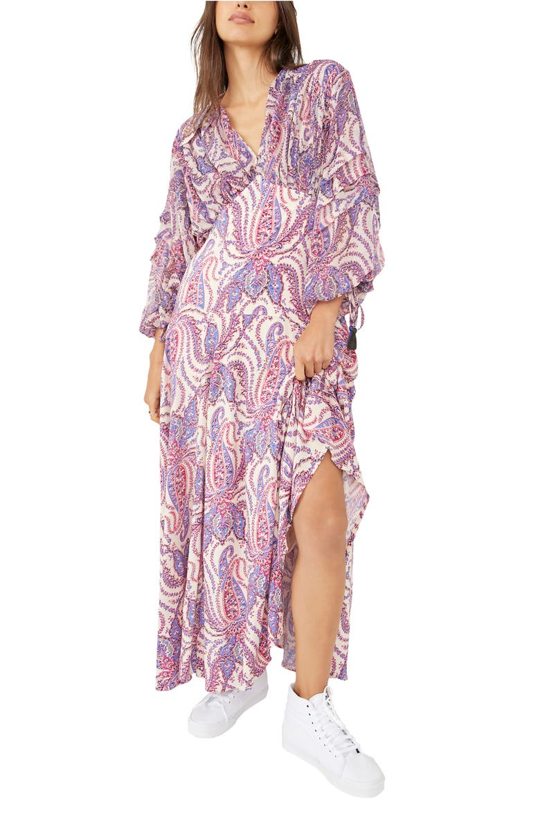 Free People Mirage Long Sleeve Maxi Dress, Alternate, color, 