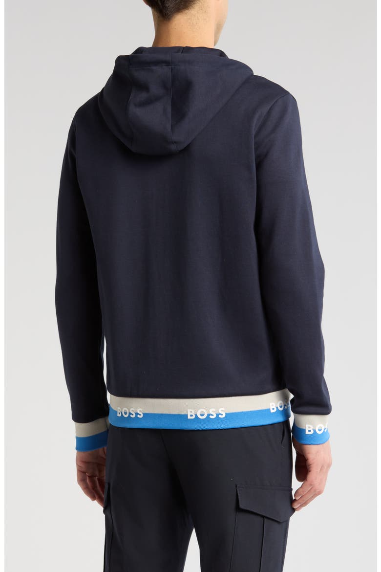 Seeger Stripe Hem Hoodie, Alternate, color, DARK BLUE