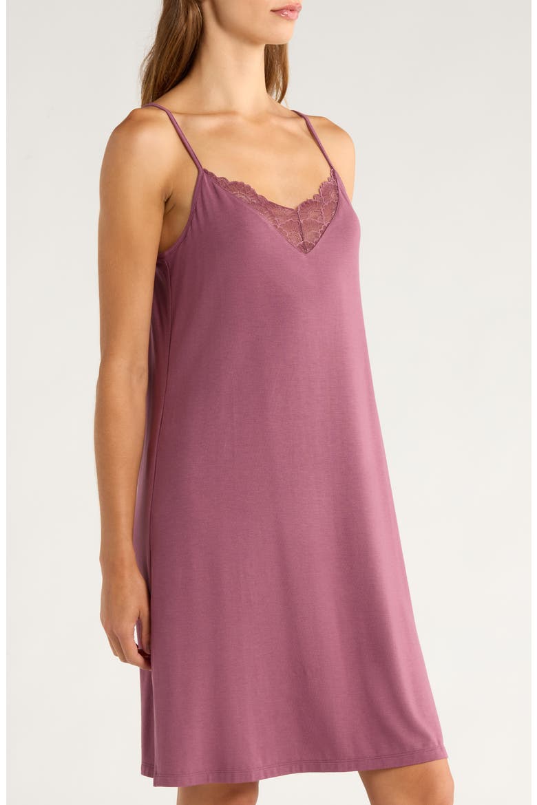 Moonlight Eco Lace Tim Chemise, Alternate, color, PURPLE SERUM