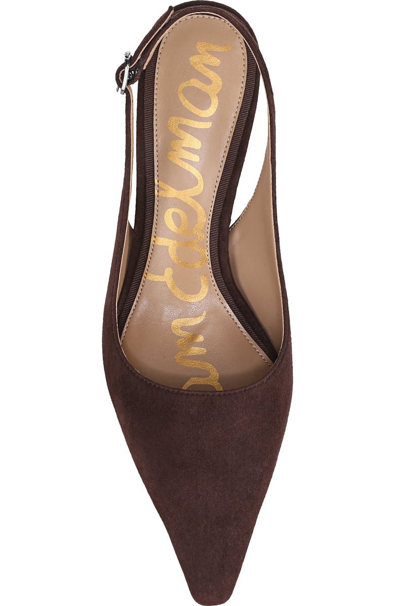 Sam Edelman Bianka Slingback Pointed Toe Pump, Alternate, color, Cafe Noir