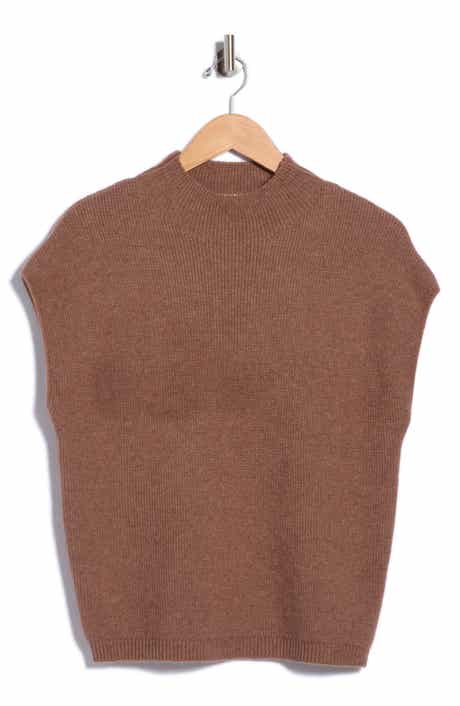 Cap Sleeve Mock Neck Sweater