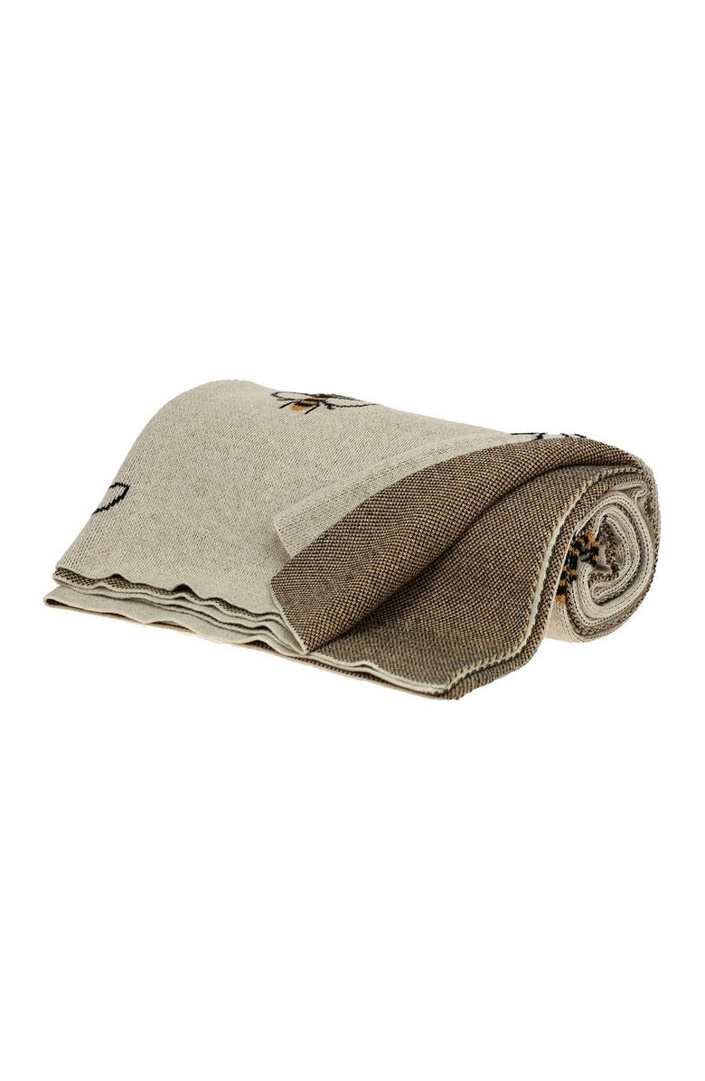 PARKLAND COLLECTION Transitional Ivory 50" x 60" Knitted Throw Blanket, Alternate, color,