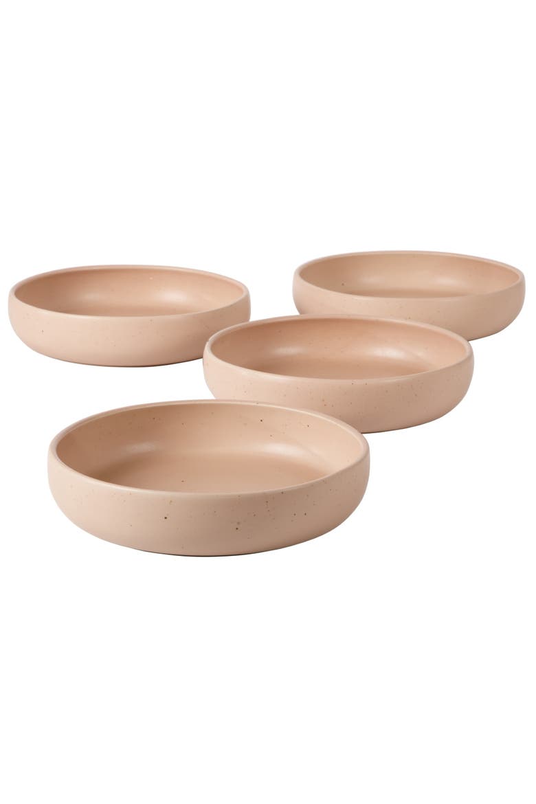 Corsica Clay 4 Piece Meal, Dinner, Pasta Bowl Set, Alternate, color, Prosecco Blush Pink