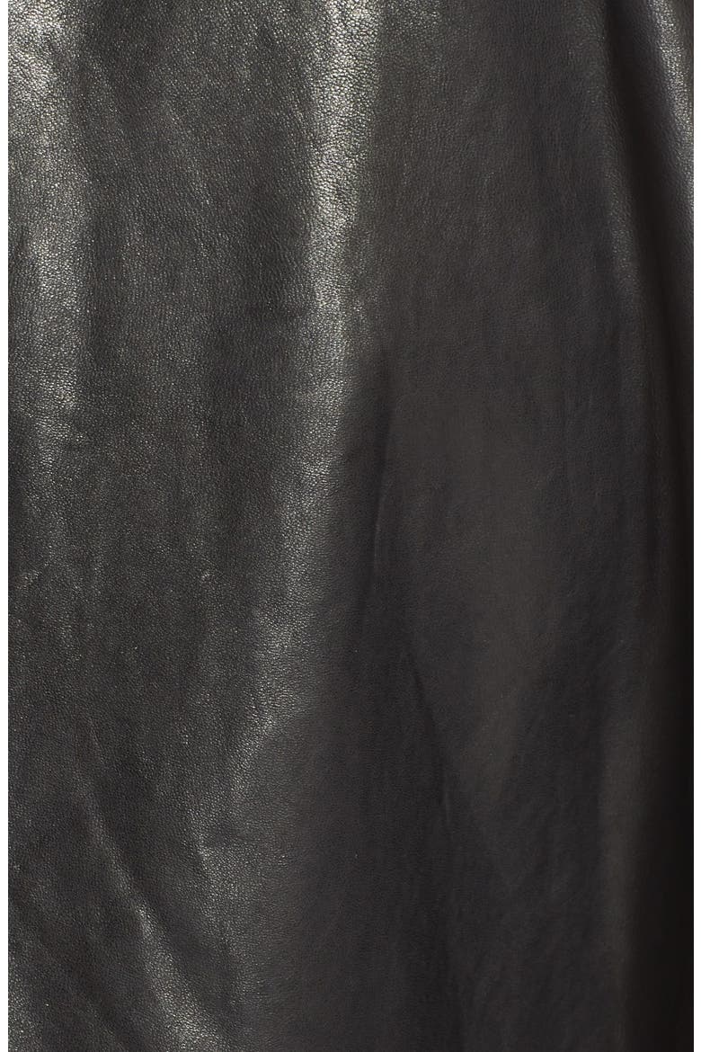 'Riley' Leather Skirt, Alternate, color, BLACK