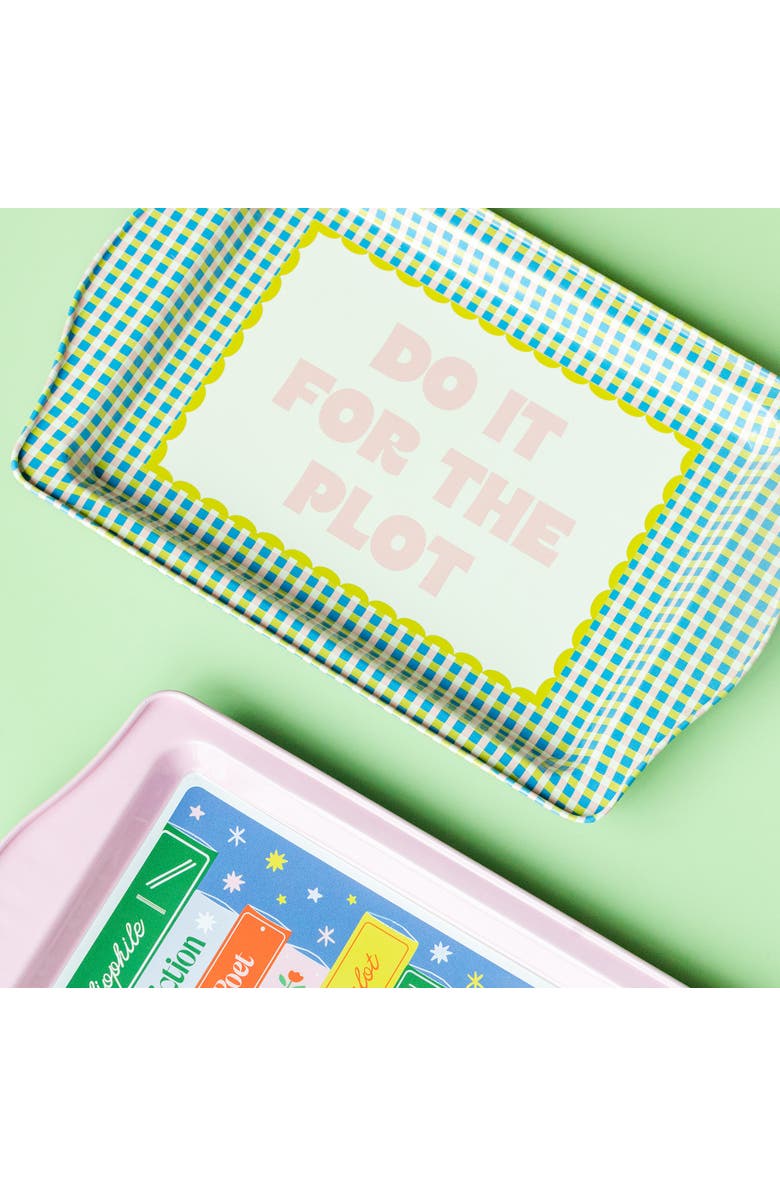Jollity & Co. Bookish Collection Metal Trinket Trays, Alternate, color, Do It For The Plot