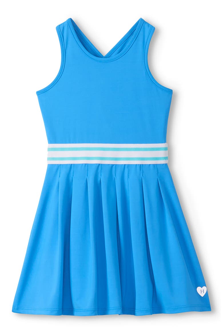 Kids' Malibu Blue Pleated Active Dress, Main, color, BLUE
