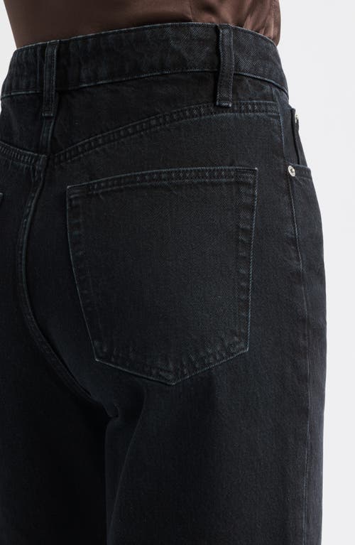 Frame The Streamline High Waist Wide Leg Jeans In Black