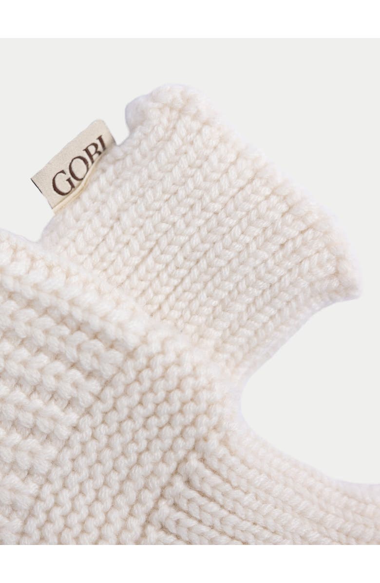Gobi Cashmere Rib-Knit Cashmere Gloves, Alternate, color, White