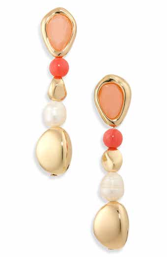 Molten Linear Drop Earrings