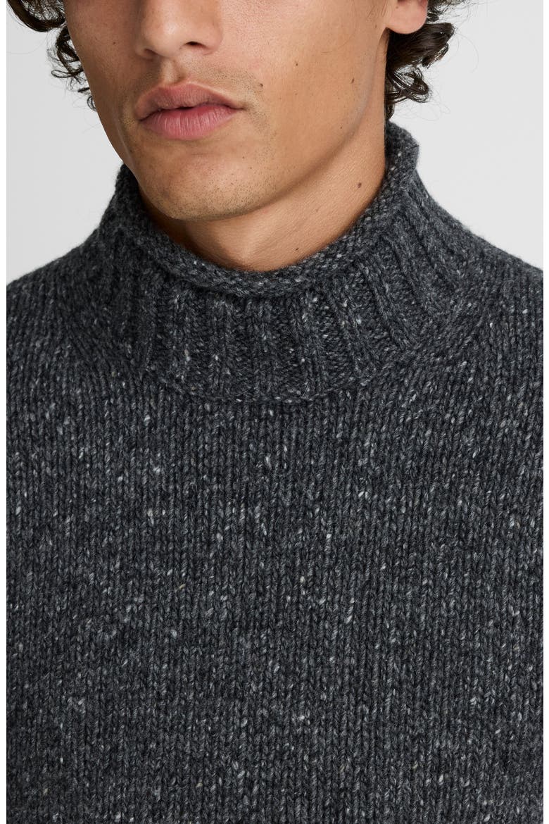 Roll Neck Donegal Wool Blend Sweater, Alternate, color, ASH
