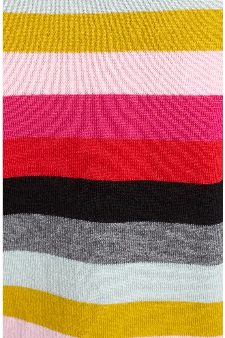 Multistripe Raw Edge Wool & Cashmere Blend Sweater, Alternate, color, MULTI STRIPE