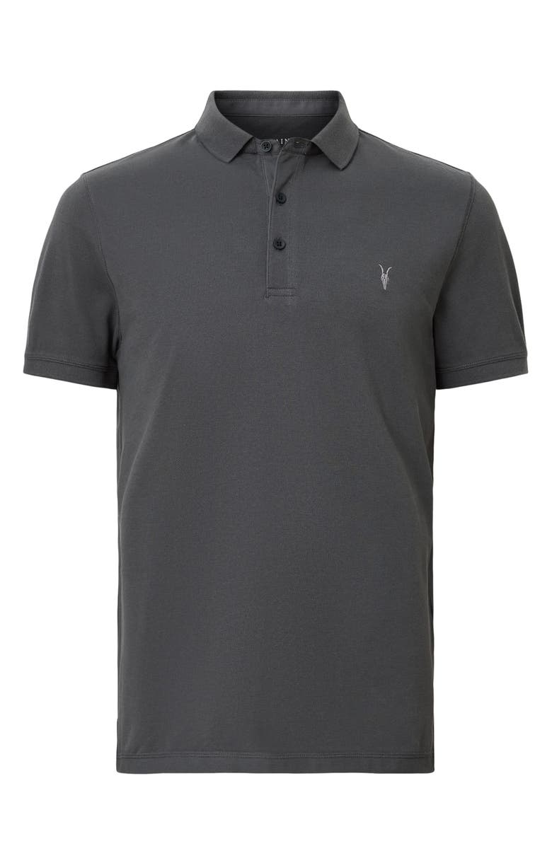 AllSaints Reform Cotton Piqué Polo, Alternate, color, Carter Grey