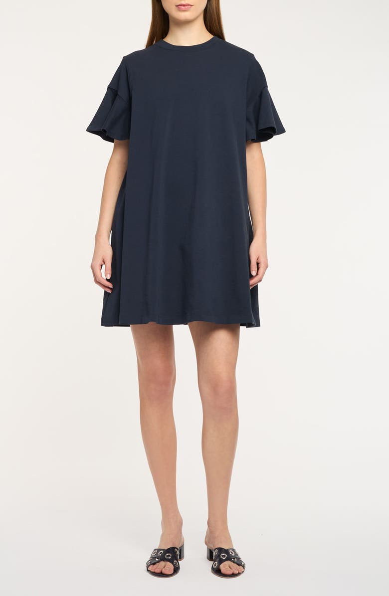Cinq à Sept Jane Cotton Shift Dress, Main, color, Navy