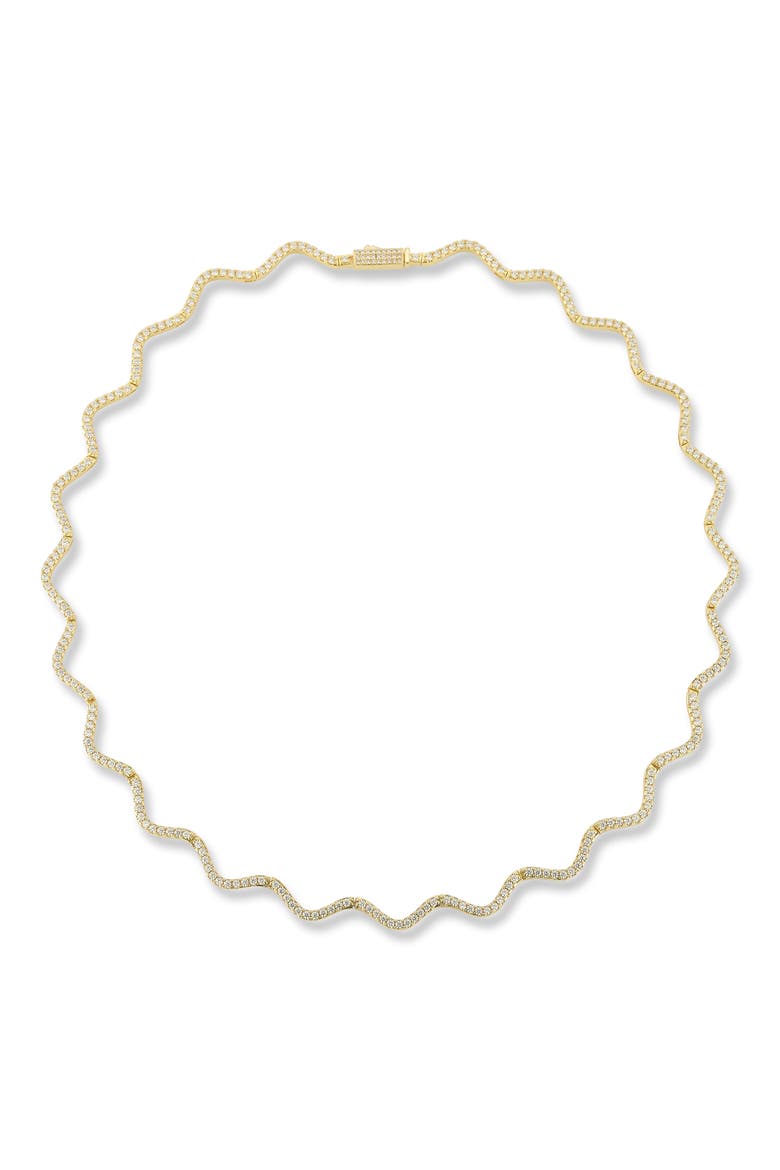 Wave Necklace, Alternate, color, GOLD