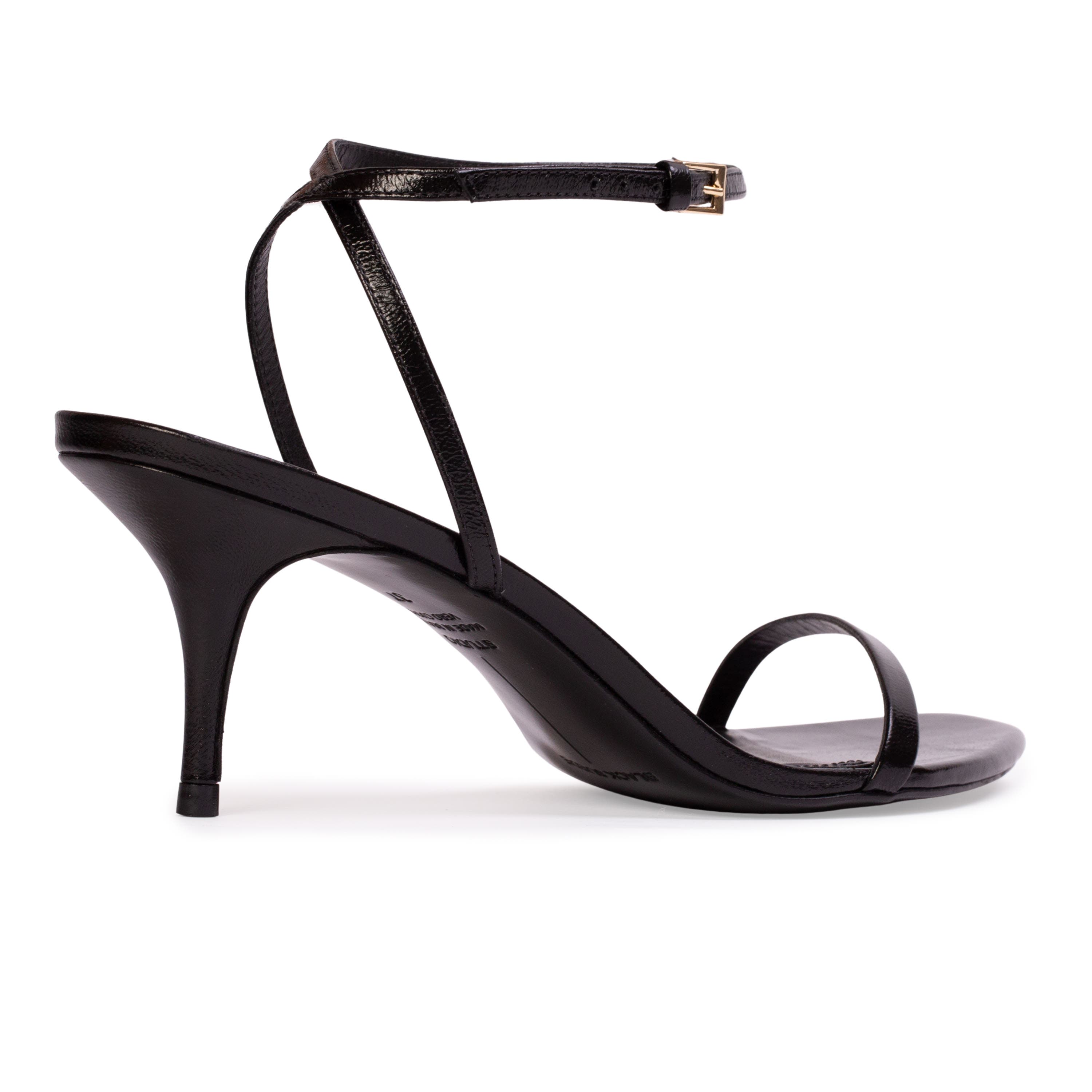 BLACK SUEDE STUDIO Slone65 Sandal, Alternate, color, Black Leather