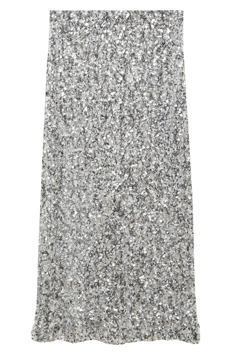 MANGO Sequin Midi Skirt, Alternate, color,