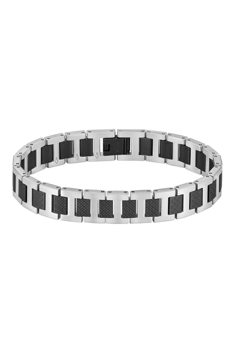 Men's Metropole Bracelet, Alternate, color, SILVER AND BLACK