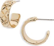 Nordstrom Quilted Hoop Earrings