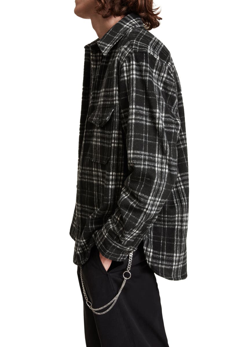 AllSaints Coeburn Plaid Overshirt, Alternate, color,