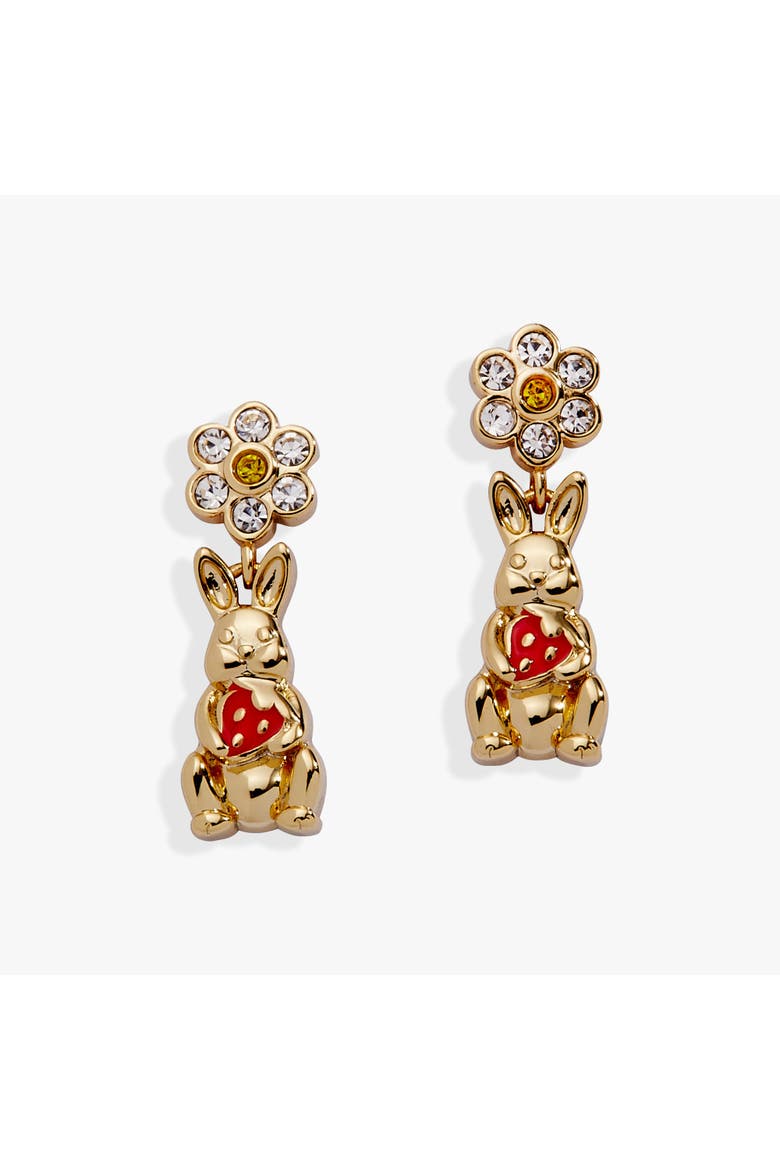 Bunny Drop Earrings, Main, color, Gold