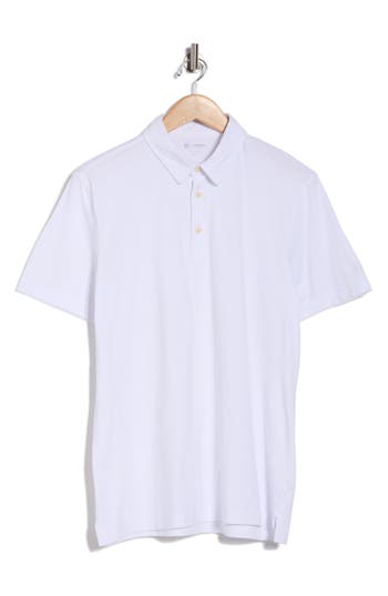 Ag Bryce Stretch Cotton Polo In White